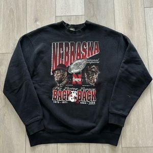 Vintage 90s Nebraska Cornhuskers Football National Champions Crewneck Sweatshirt